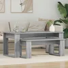 vidaXL Set kavno mizico 2 pcs Siva Sonoma Konstruiran les