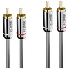 LINDY LINDY 35346 RCA avdio priključni kabel [2x moški cinch konektor - 2x moški cinch konektor] 2 m antracitna, (20598559)