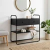 Konzolna stolica Crni hrast 80 x 40 x 75 cm Konstruirano drvo