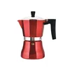 Moka kavni kuhalnik Metal Red 3 skodelice aluminijast indukcijski 54782
