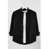 Trendyol Black Slim Fit Suede Winter Shirt