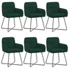 Trpezarijske stolice 6 pcs Baršun Tamnozelena 59 x 56,5 x 86 cm
