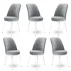 Hanah Home Set 6 trpezarijskih stolica Dexa Sivo-Beli