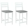 Vidaxl Jedilni stoli 2 szt. Bela 40 x 47,5 x 99,5 cm Masivno gumovo les