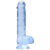 Clear Pleasure Realistični dildo (15 cm), modri