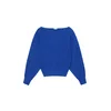 Pull&Bear Pulover kobalt modra