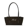 Karl Lagerfeld Torba za čez ramo K/Signature temno rjava