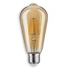 Paulmann E27 6,5W 825 LED rustikalna svetilka ST64 zlata - Steklo