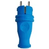 shumee Ravni gumijasti vtič 16A 230V IP44 Uni-Schuko moder 7417
