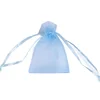 Darilna vrečka 4,5x7 cm organza - svetlo modra (100 kosov)