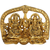 Nikcorp Kip indijskega boga Ganesha Lakshmi v zlati barvi, aluminijasta dekoracija za dom, pisarno ali darilo, 14,6 x 11,4 cm