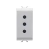 GEWISS GW10201 Socket 1M 2P + JP 10A P11 Italijanski standard Bela