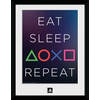 PLAYSTATION - Framed print Eat Sleep Repeat (30x40)