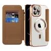 Etui SmartMag Book z Magsafe tehnologijo in RFID denarnico za iPhone 12 Pro - brown