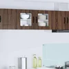 Zidni stakleni ormarić PORTO 2 pcs Smeđi hrast 40 x 31 x 40 cm