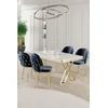 Hanah Home Set Trpezarijski sto i 4 stolice Rigel, Plavo-beli