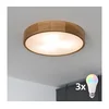 Brilagi - LED RGBW prigušiva stropna svetiljka CARVALHO 3xE27/15W/230V Wi-Fi hrast prečnika 47,5