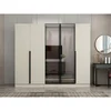 Hanah Home ormar sa reflektujućim staklom Nisa 20619, 225 cm, peščar