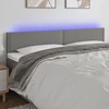 Vidaxl vidaXL Vzglavje postelje z LED diodo temno sivo 200x5x78/88 cm blago