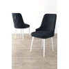 Hanah Home Set stolica Newa, 46x94x46 cm, 2 komada, Antracit-bele