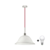 LED luster na sajli 1xE27/60W/230V bela/crvena