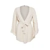 Trendyol Curve Ecru Sleeve Ruffled Flounce Viscose Beachwear Woven Kimono & Kaftan