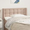 Uzglavlje s ušima boja cappuccina 103x16x78/88 cm umjetna koža