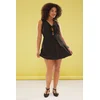 Trendyol Curve Black Regular Fit Front Tie Detail Knitting Plus Size Vest