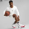 Mens Puma Hoops Team Long Sleeve Basketball T-Shirt, White, Size XS, Clothing