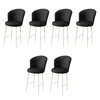 Hanah Home Set barskih stolica Fora, 6 komada, Crno-beli