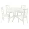 ROSENTORP / ROSENTORP Sto i 4 stolice, bela/bela, 110/155 cm