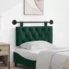 vidaXL Visoki naslon za glavo Temno zelena 100 x 55 x 7 cm Žamet