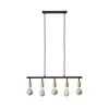 Brilliant - Luster na sajli 5xE27/28W/230V crna/mesing