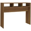 Vidaxl Konzolna mizica rjav hrast 105x30x80 cm konstruiran les