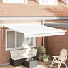 Skrovita tenda Bijelo 350 x 250 cm Tkanina i Metal