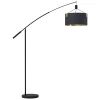 EGLO podna lampa TORTOLA 1 E27 3 grla lučna crna/mesing 39966