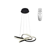 LED prigušiva luster na sajli LED/40W/230V 3000-6500K crna + daljinski upravljač