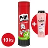 Pritt lepilo v stiku 40 g 10 kosov + darilo: Gliss čudežni šampon za razcepljene konice 250 ml