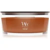 Woodwick Saffron Smoke dišeča sveča z lesenim stenjem 453.6 g