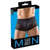 Svenjoyment Men’s Black Microfibre Pants with Transparent Stripes, Size M OSV095B