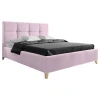 Carryhome OBLAZINJENA POSTELJA 160 cm x 200 cm , tekstil roza