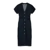 VERO MODA Obleka VMSANNI moder denim