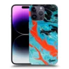 Silikonski prozorni ovitek za Apple iPhone 14 Pro Max - Blue Magma
