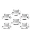 Sigma Set šoljica za kafu QRD2518-A, 6 komada, 140 ml, Beli