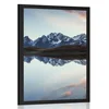 Plakat osupljiv sončni zahod nad gorskim jezerom - 20x30 no frame