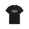 Tommy Jeans Majica Logo Graphic Slim črna/bela