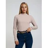 Sinsay - Prugasta bluza sa visokim izrezom - BEŽ