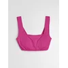 Sinsay - Strukturalni gornji deo bikinija tipa beach top - fuksija