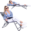 Springos Spomladanski vrtni ležalnik SPRINGOS RELAX temno siv