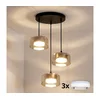 Brilagi - LED Luster na sajli AURA LUX 3xGX53/30W/230V crna/zlatna